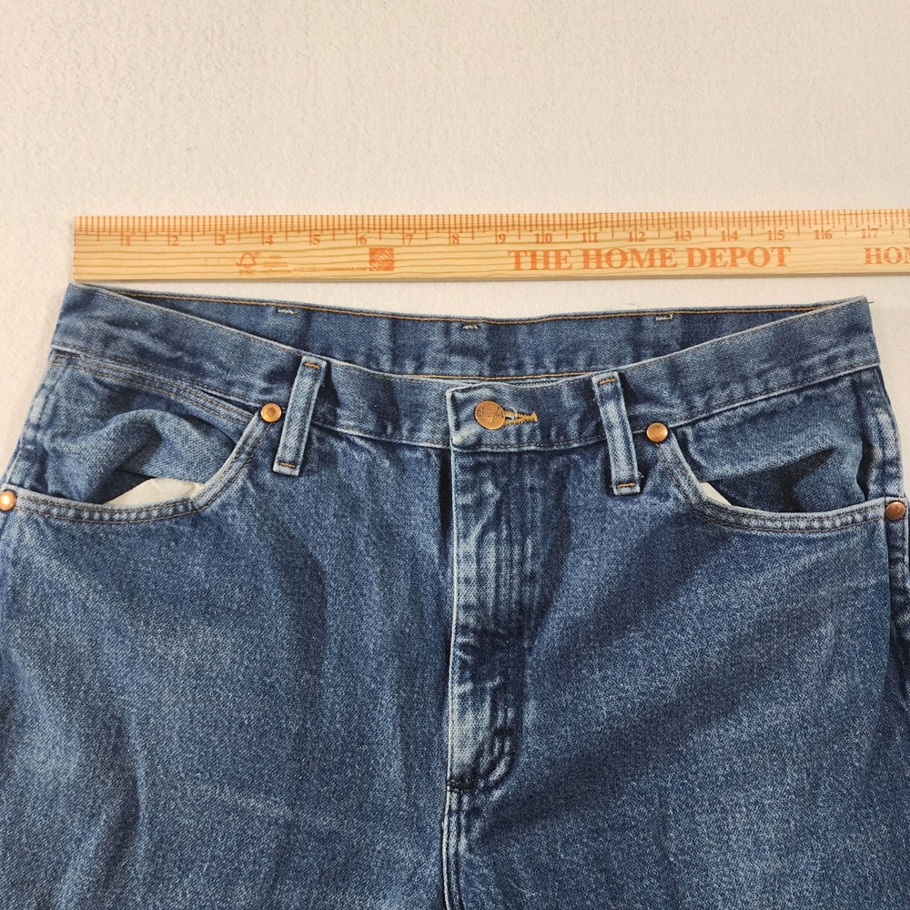 Vintage Wrangler 936PWD Cowboy Cut Jeans Mens 35x30 Blue Western - Picture 5 of 10